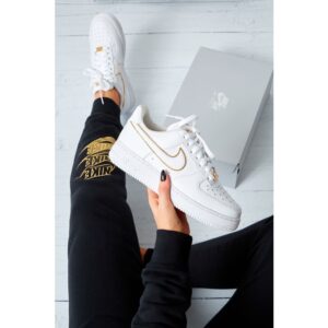 Nike Airforce 1 Gold Swoosh